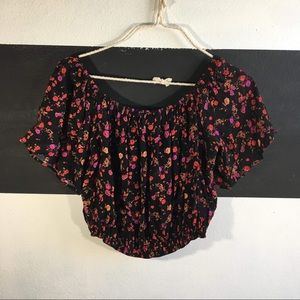 Off the shoulder floral blouse